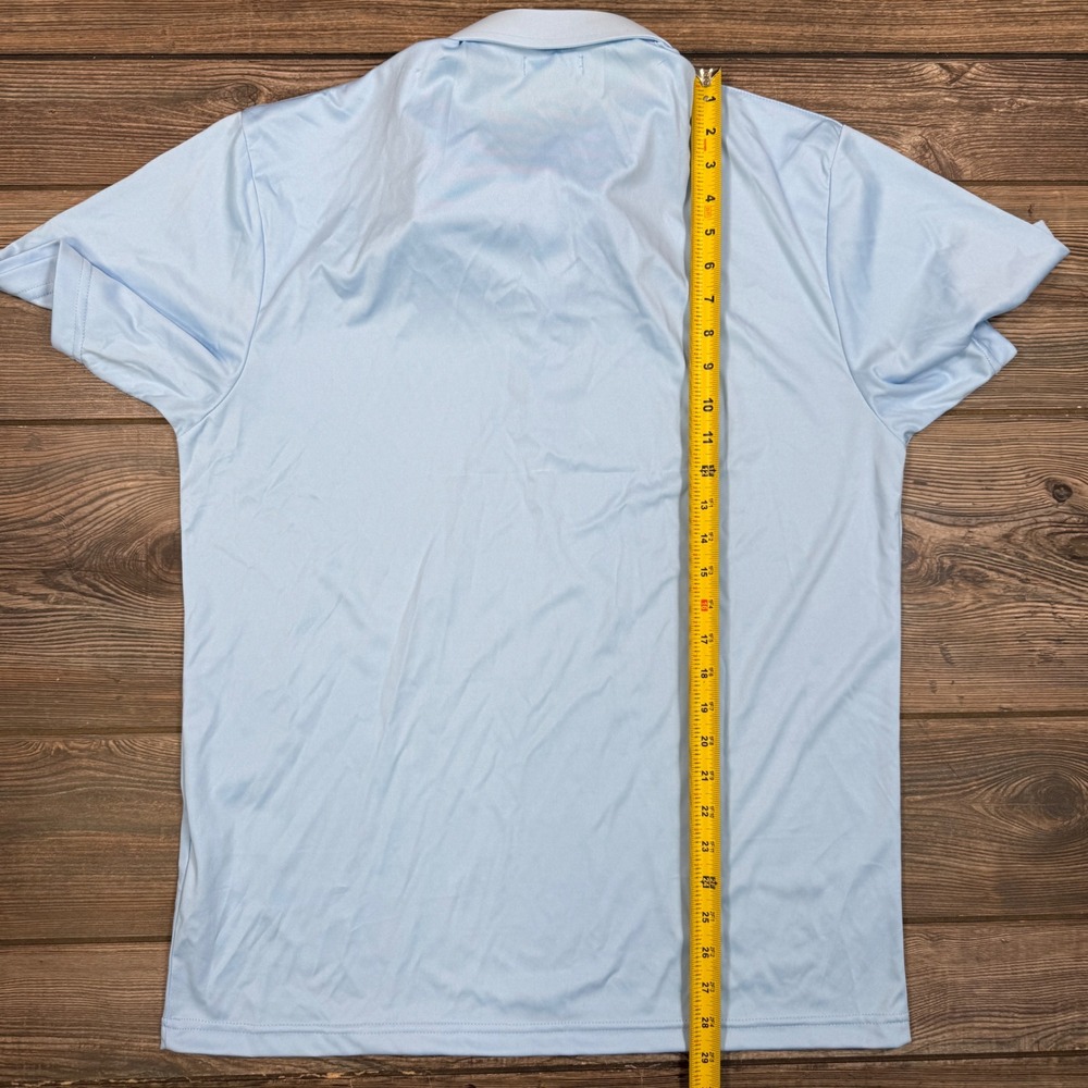 Collars & Co Mens Dress Collar Polo Size Large Light Blue Short Sleeve NWT - Picture 8 of 10